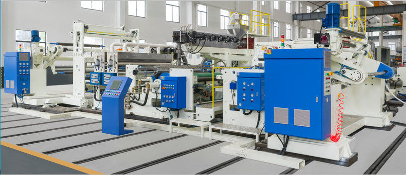 1200-1600mm Hochgeschwindigkeits-PE-Film-Plastik-Automatische Laminationsmaschine, Ein- / Doppelseitig Weiß-und Blau